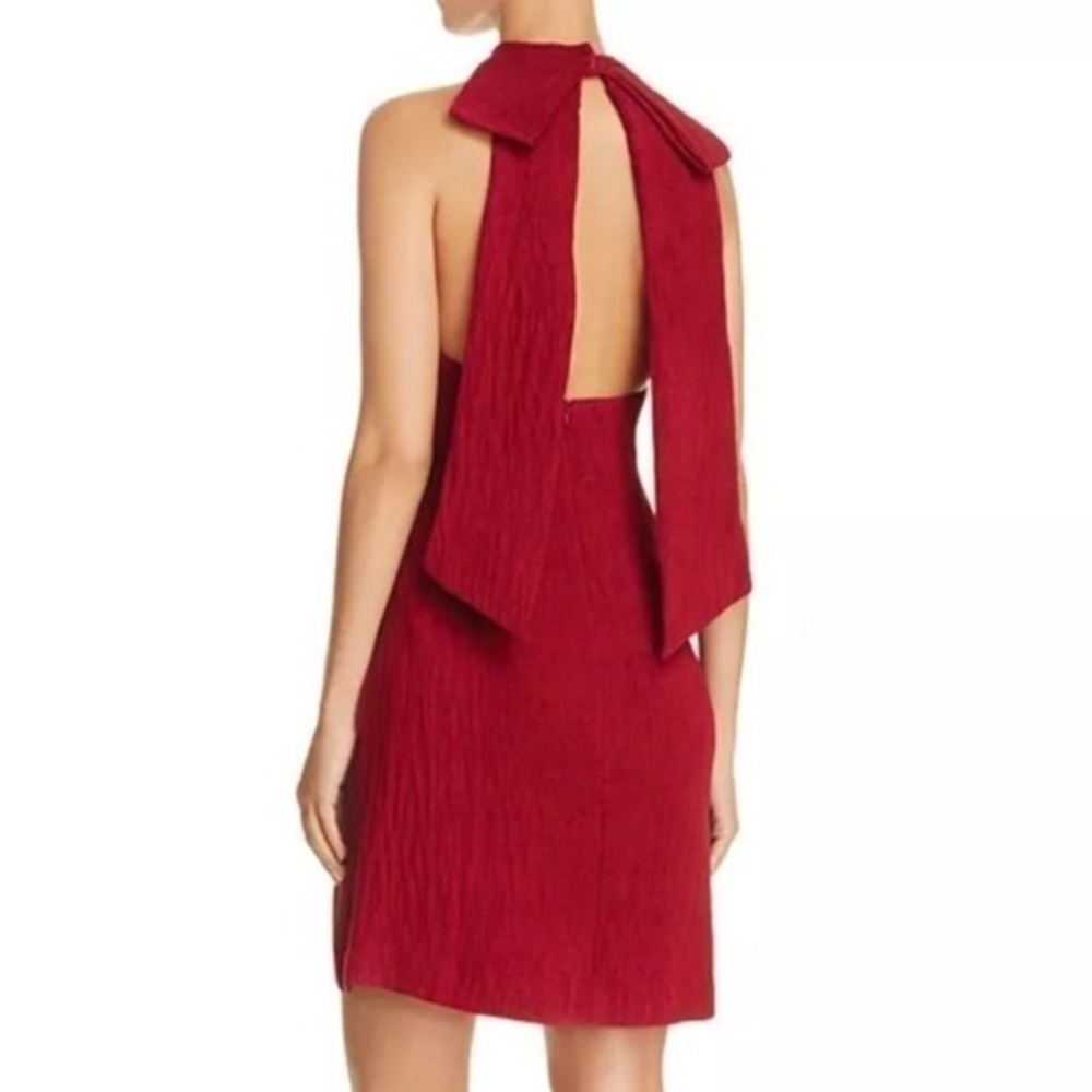 Elliatt Unwrapped Bow Halter Dress Small Backless Sleeveless Party Cocktail Red - Picture 15 of 15